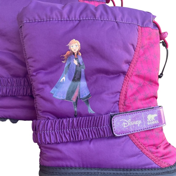 Sorel x Disney Frozen 2 Youth Flurry Snow Boots Sz 7 - Picture 2 of 11